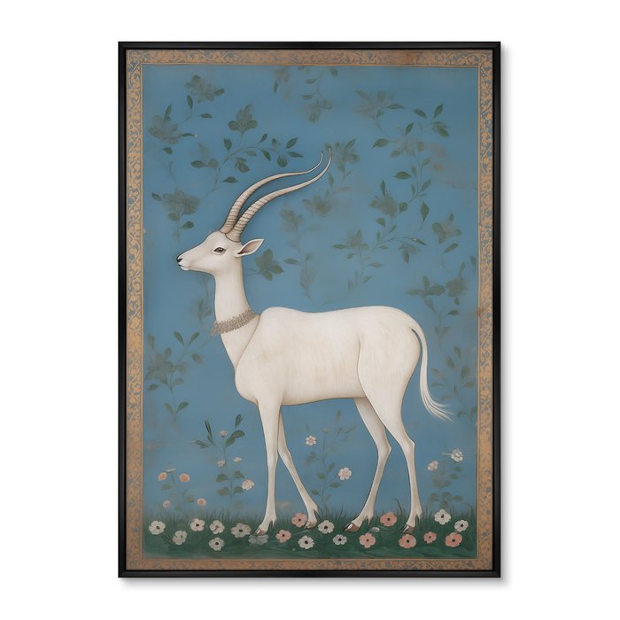 Репродукция картины White goats, No 2, 2024г.