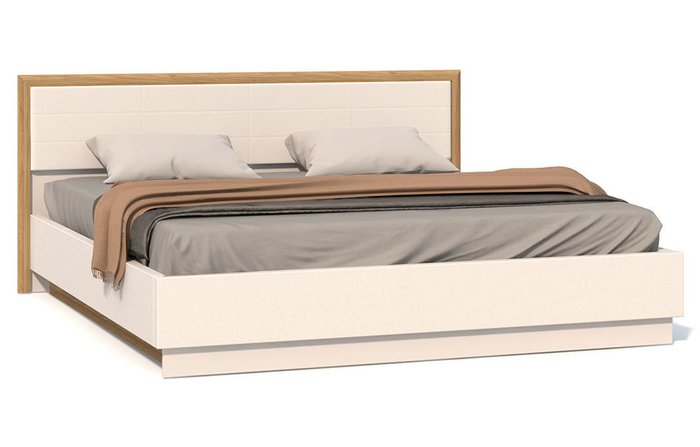 Кровать Анри 140х200 бежевого цвета с подъемным механизмом - купить Кровати для спальни по цене 22954.0