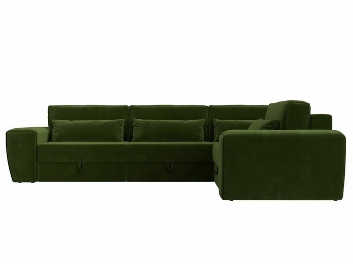 Угловой диван-кровать Лига 008 Long зеленого цвета правый угол - купить Угловые диваны по цене 82999.0