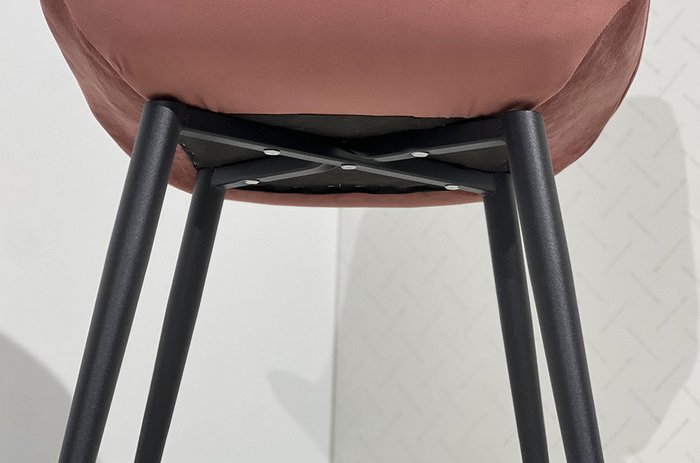 Стул Лари коричнево-розового цвета  - лучшие Обеденные стулья в INMYROOM