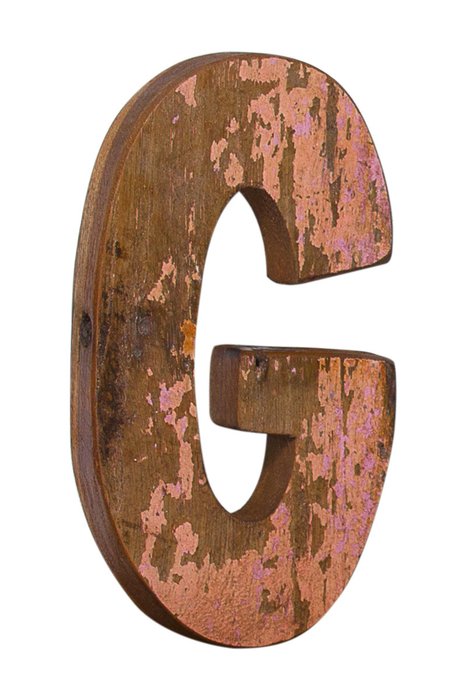 Декор буква G из фрагмента рыболовецкого судна