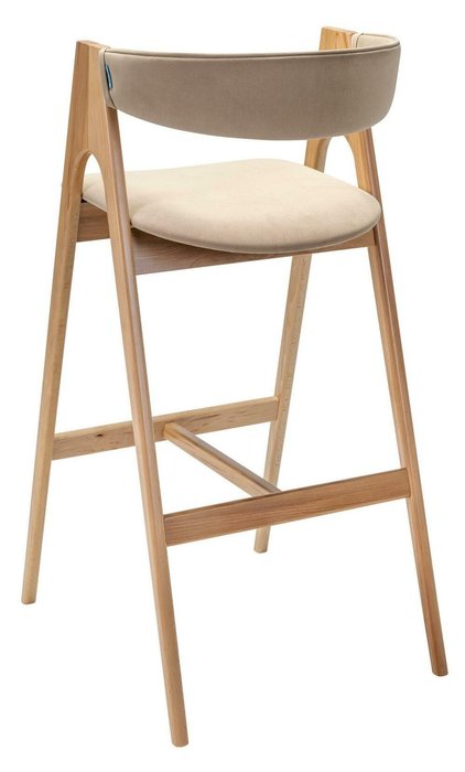 Барный стул Kaede бежевого цвета - лучшие Барные стулья в INMYROOM