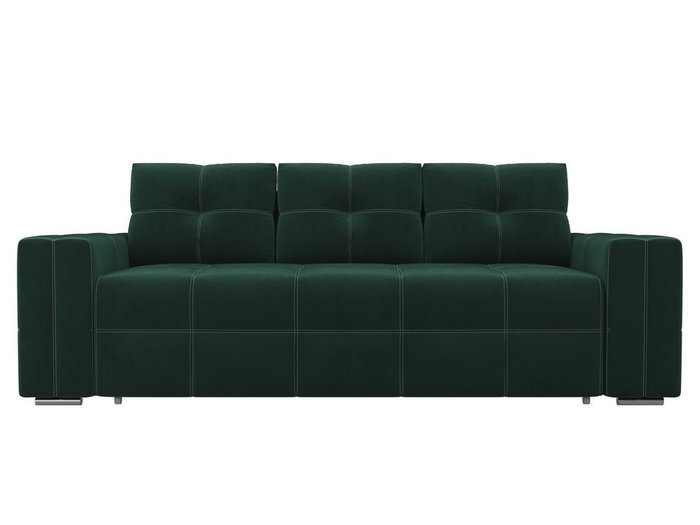 Прямой диван-кровать Леос зеленого цвета - купить Прямые диваны по цене 38490.0