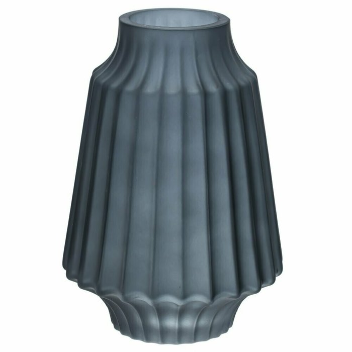 Стеклянная ваза H25 серого цвета