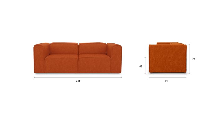 Модульный диван Метрополис L mandarine - купить Прямые диваны по цене 151604.0