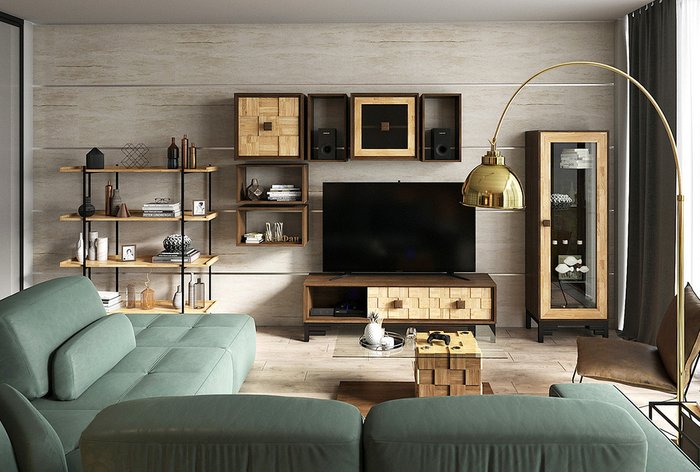 Тумба под ТВ Cube Design коричневого цвета  - лучшие Тумбы для ТВ в INMYROOM