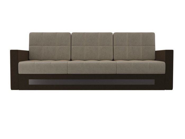 Прямой диван-кровать Белла бежево-коричневого цвета - купить Прямые диваны по цене 30990.0