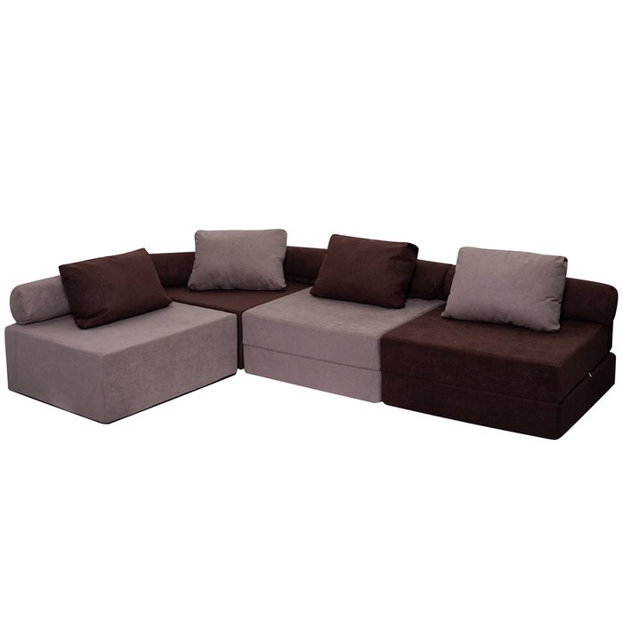  Диван угловой модульный Space коричневого цвета - купить Бескаркасная мебель по цене 83590.0