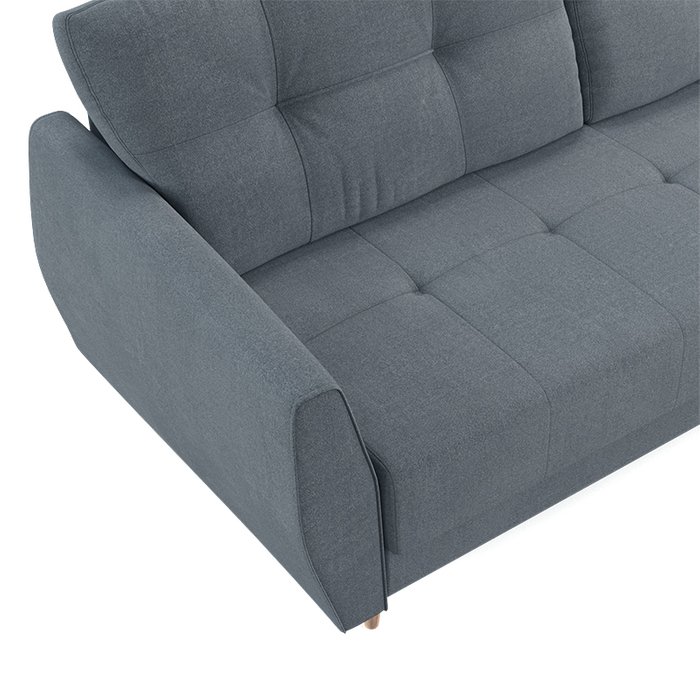 Прямой диван-кровать Raud серого цвета - лучшие Прямые диваны в INMYROOM