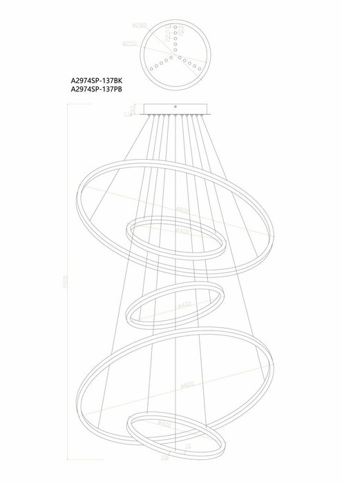 Подвесная люстра Arte Lamp ARKANE A2974SP-137PB - купить Подвесные люстры по цене 61790.0 Подвесная люстра Arte Lamp ARKANE A2974SP-137PB - купить Подвесные люстры по цене 61790.0