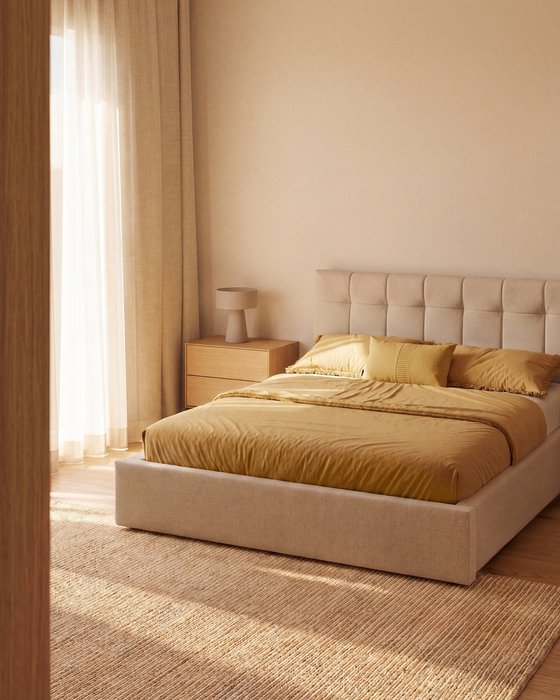Тумбочка прикроватная Vedrana бежевого цвета - лучшие Прикроватные тумбы в INMYROOM