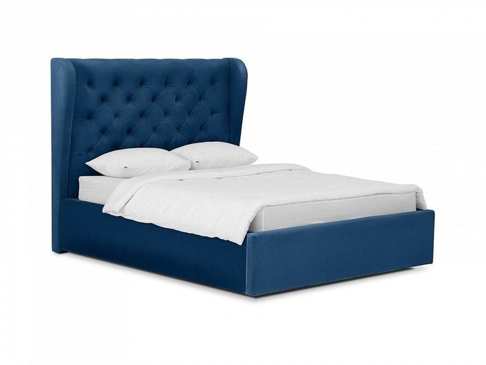 Кровать Jazz темно-синего цвета 160х200 с подъемным механизмом - купить Кровати для спальни по цене 73190.0