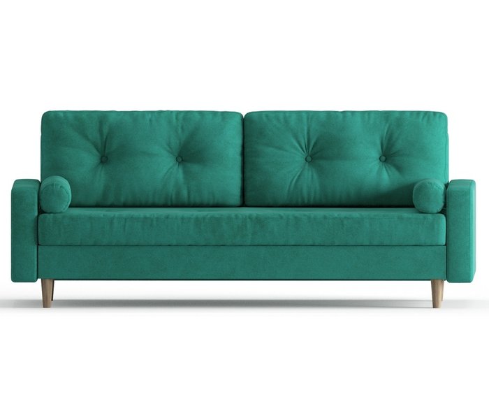 Диван-кровать из велюра Basel бирюзового цвета - купить Прямые диваны по цене 39490.0