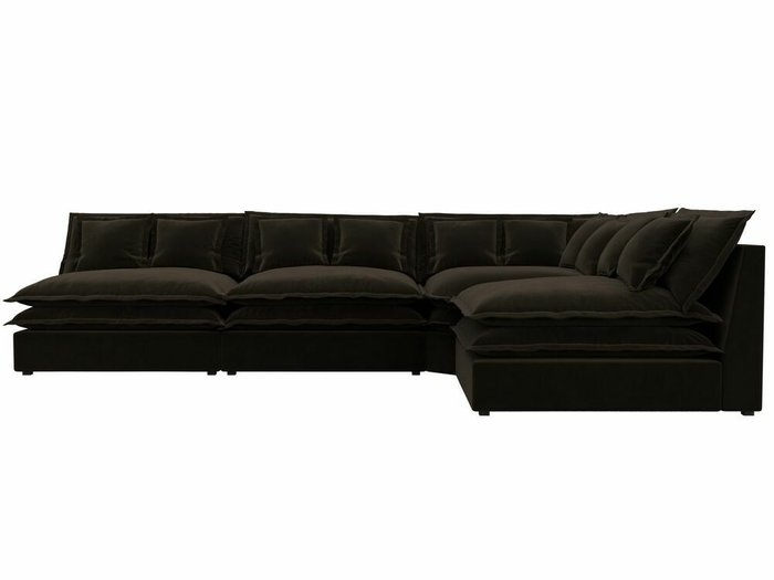 Угловой диван Лига 040 темно-коричневого цвета правый угол - купить Угловые диваны по цене 91999.0