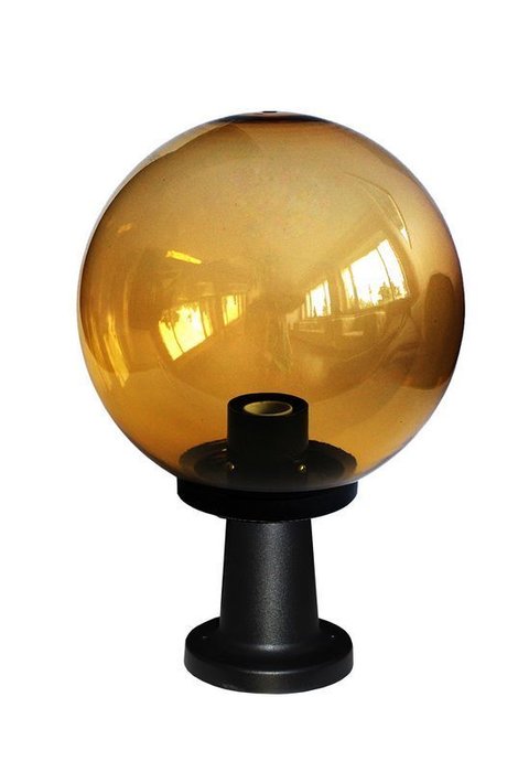 Уличный наземный светильник Гарден черно-золотого цвета
