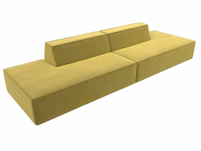 Прямой модульный диван Монс Лофт желтого цвета - лучшие Прямые диваны в INMYROOM