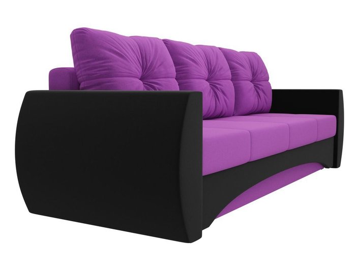 Прямой диван-кровать Сатурн фиолетово-черного цвета - лучшие Прямые диваны в INMYROOM