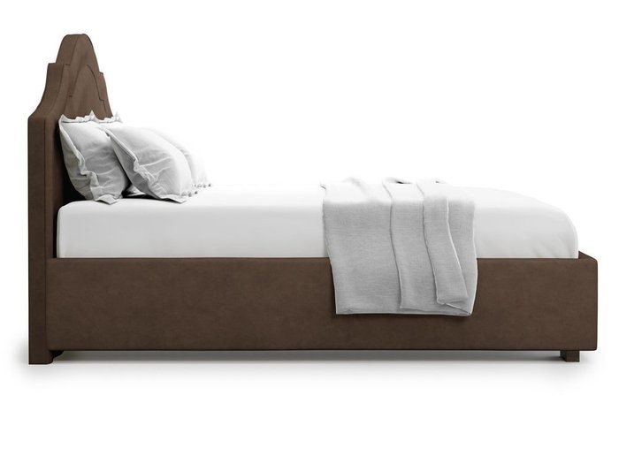 Кровать с подъемным механизмом Madzore 160х200 коричневого цвета - лучшие Кровати для спальни в INMYROOM