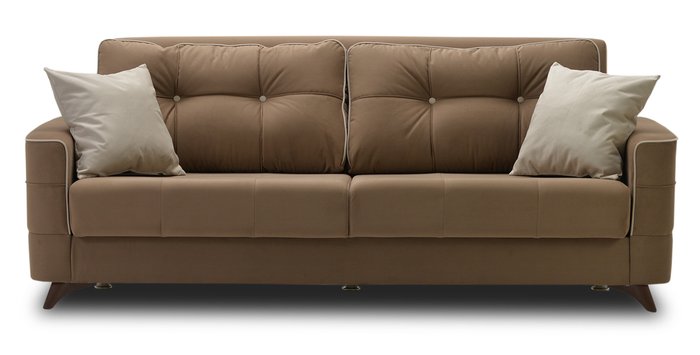 Диван-кровать Сохо коричневого цвета - купить Прямые диваны по цене 25480.0