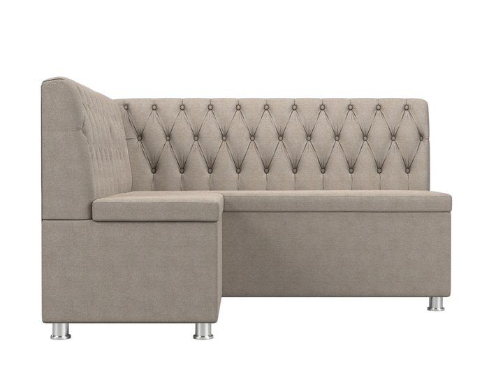 Кухонный угловой диван Мирта бежевого цвета левый угол - купить Угловые диваны по цене 37999.0