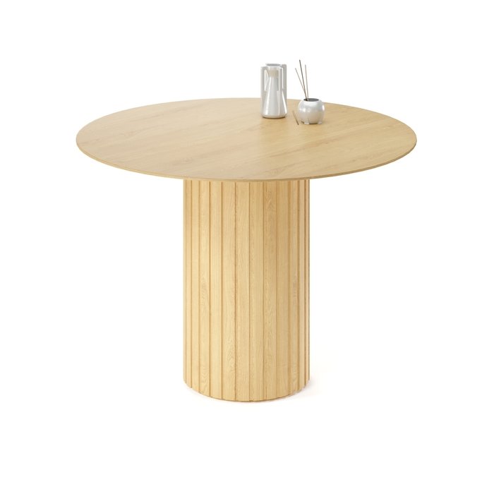 Обеденный стол круглый Кейд бежевого цвета - купить Обеденные столы по цене 59261.0