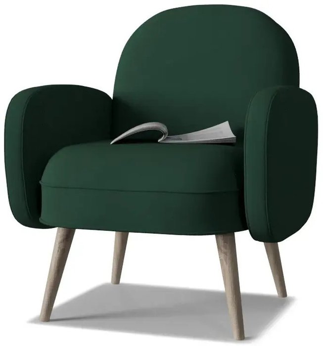 Кресло Бержер темно-зеленого цвета - лучшие Интерьерные кресла в INMYROOM