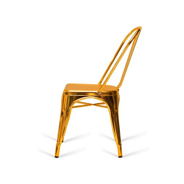 Стул Tolix Marais A золотого цвета - лучшие Обеденные стулья в INMYROOM