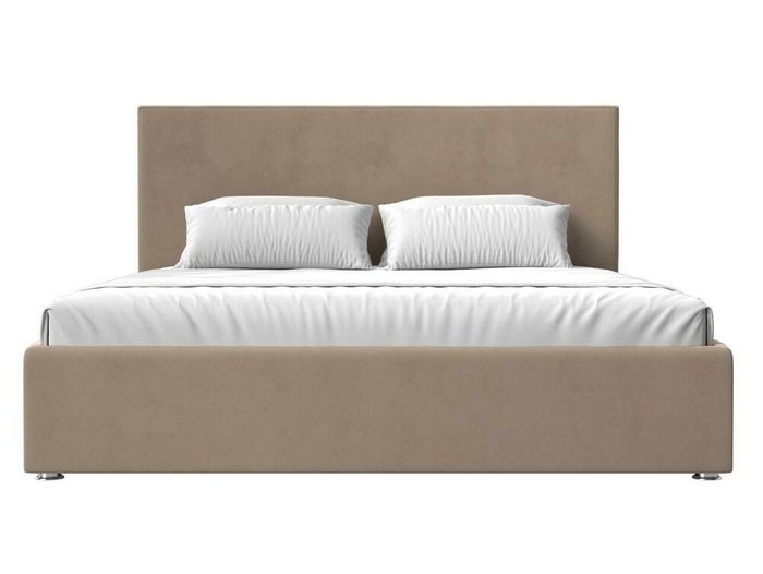 Кровать Кариба 160х200 бежеого цвета с подъемным механизмом  - купить Кровати для спальни по цене 70999.0