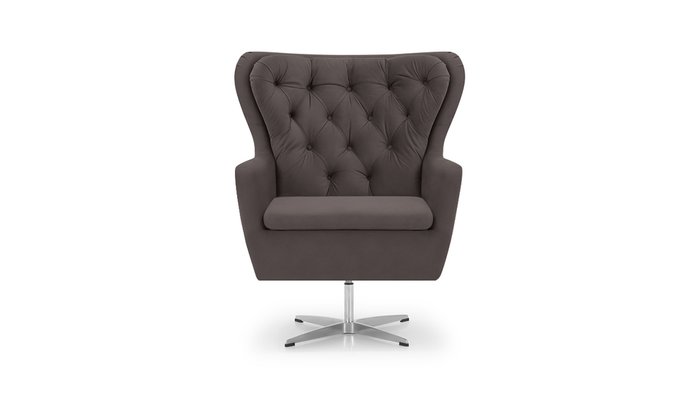 Кресло Дерби 2 темно-коричневого цвета - лучшие Интерьерные кресла в INMYROOM