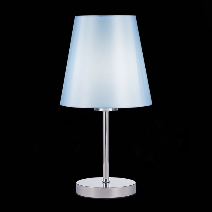 Прикроватная лампа Хром/Светло-голубой E14 1*40W PERAMONE - лучшие Настольные лампы в INMYROOM