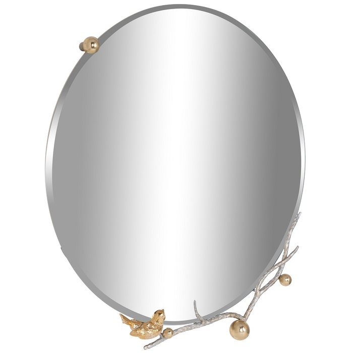 Зеркало настенное Терра Бранч серебряного цвета - купить Настенные зеркала по цене 16213.0