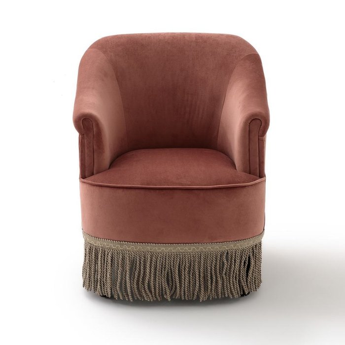 Кресло Ramona с бахромой цвета розового дерева - купить Интерьерные кресла по цене 29599.0