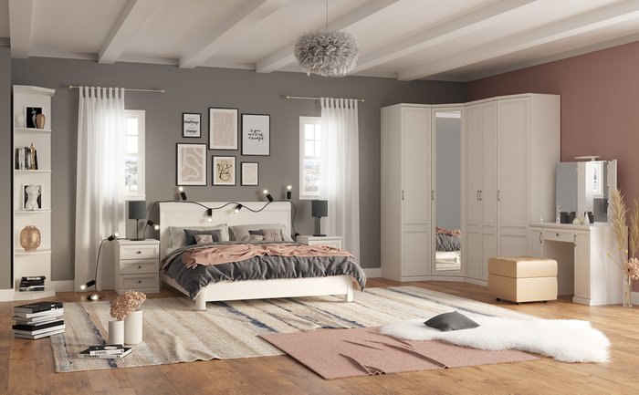 Кровать Белладжио 180х200 белого цвета - лучшие Кровати для спальни в INMYROOM Кровать Белладжио 180х200 белого цвета - лучшие Кровати для спальни в INMYROOM