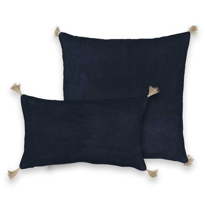Чехол на подушку велюровый Cacolet темно-синего цвета - лучшие Чехлы для подушек в INMYROOM