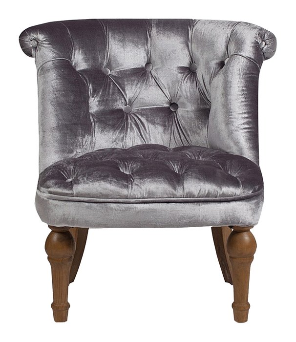 Кресло Sophie Tufted Slipper Chair серого цвета