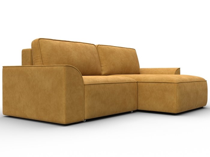 Угловой диван-кровать Лига-048 желтого цвета - лучшие Угловые диваны в INMYROOM Угловой диван-кровать Лига-048 желтого цвета - лучшие Угловые диваны в INMYROOM