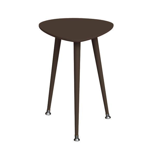 Приставной стол Капля темно-коричневого цвета