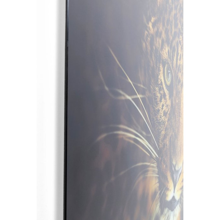 Картина Leopard 80х120 черно-оранжевого цвета - лучшие Принты в INMYROOM