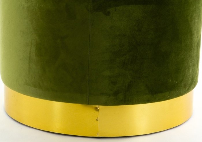 Пуф зеленого цвета на металлической подставке - лучшие Пуфы в INMYROOM
