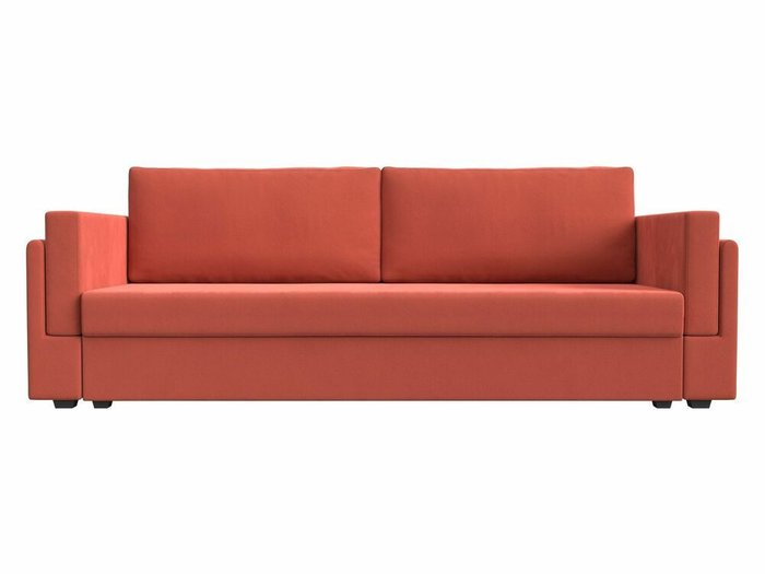 Диван-кровать Лига 007 кораллового цвета - купить Прямые диваны по цене 27999.0