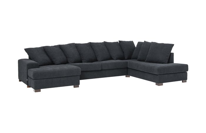 Угловой диван Adriana черного цвета
