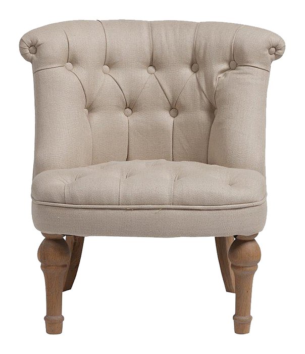 Кресло Sophie Tufted Slipper Chair молочного цвета