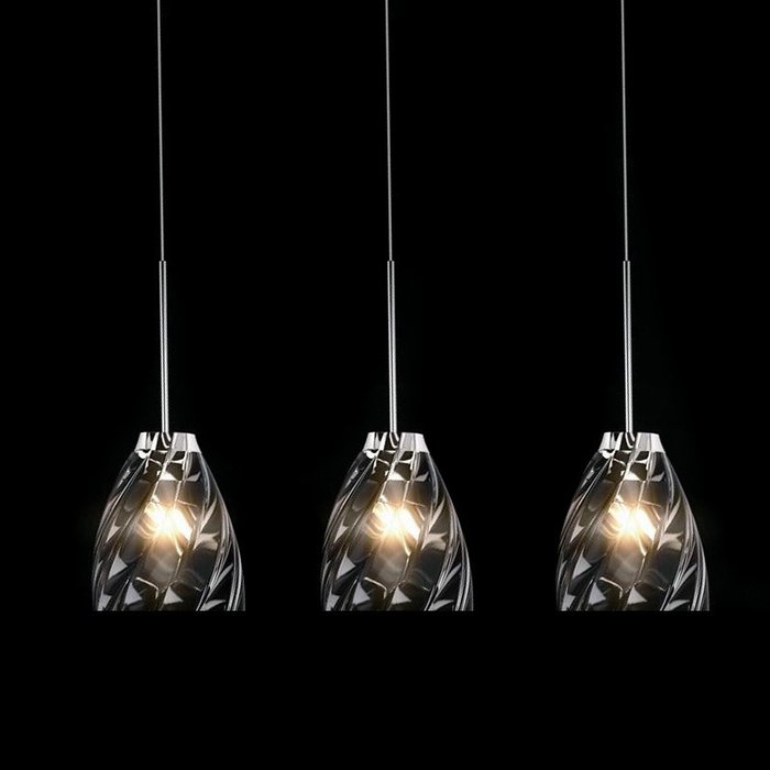 Подвесной светильник Illuminati Boccioli с плафонами из прозрачного фактурного стекла - купить Подвесные люстры по цене 21480.0