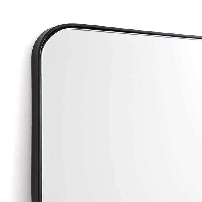 Зеркало настенное металлическое Lodus черного цвета - купить Настенные зеркала по цене 33233.0