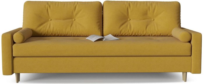 Диван-кровать прямой Белфаст unit MaxYellow желтого цвета - купить Прямые диваны по цене 33275.0