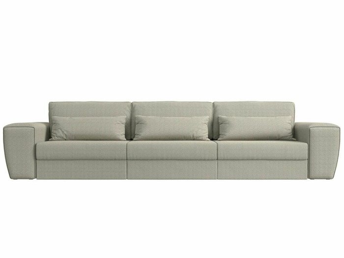 Прямой диван-кровать Лига 008 Long серо-бежевого цвета - купить Прямые диваны по цене 63999.0