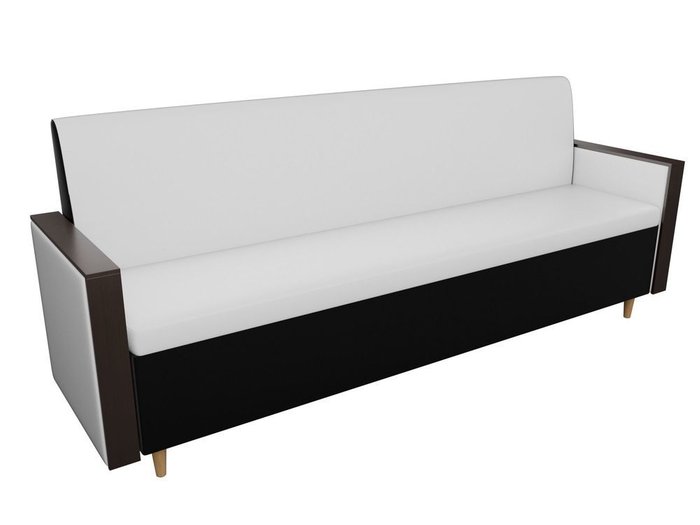 Кухонный прямой диван Модерн черно-белого цвета (экокожа) - лучшие Прямые диваны в INMYROOM