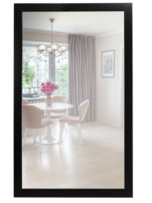 Зеркало настенное Beauty Style 60х118 черного цвета - лучшие Настенные зеркала в INMYROOM Зеркало настенное Beauty Style 60х118 черного цвета - лучшие Настенные зеркала в INMYROOM