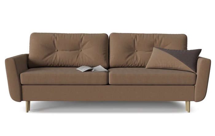 Диван-кровать Норфолк коричневого цвета - купить Прямые диваны по цене 36896.0