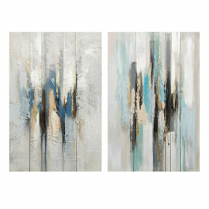 Картина Абстракция 80 x 3 x 120 cm город (2 штук)